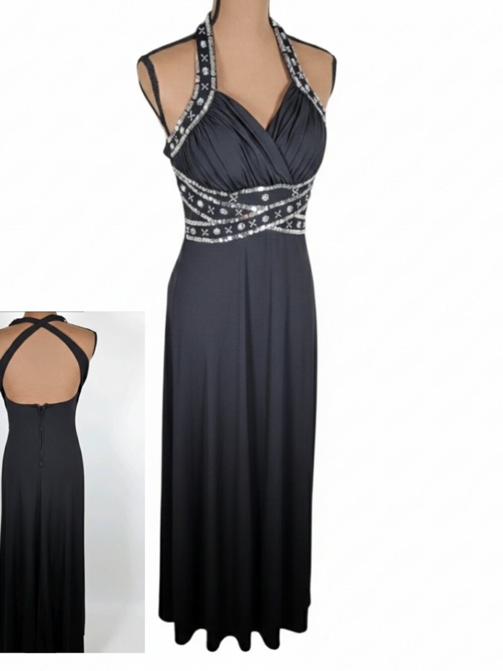 VTG Speechless Y2K Babydoll Maxi Dress Sz 9 Fairy Whimsigoth Formal Event Prom